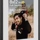 Heimlove 8x12 Aluminum Metal Frame, Black Photo Frame 6x8 with Mat or 8x12 Without Mat for Table Top Display and Wall Mounting, Wall Hook Hanging Hardware Included