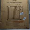 Safety Gate for Stairs & Doorways, Auto-Close Baby Gate or Dog Gate Pressure Mount No Drilling, 30" Tall All Metal Frame with Dual Locking System (White, 30" Tall 29"-43" Wide)