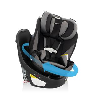 Evenflo Gold Revolve360 Slim 2-in-1 Rotational Car Seat with SensorSafe (Obsidian Black), Manufacturing Date 03/5/2026