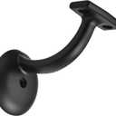 khtumeware 6 Pack Matte Black Hand Rail Bracket Heavy Duty Hardware for Stairways, Home or Office Stair Support Handrail Brackets