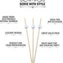 2 x Cocktail Toothpicks for Appetizers - (Pack of 320) 4.75 Inch Decorative Toothpicks for Appetizers, Cocktail Picks for Drinks  Fancy Toothpicks for Appetizers (White)