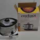 Crock-Pot 4.5 Quarts Manual Design Series Slow Cooker with 3 Manual Heat Settings Cooks Meals for 4 Plus People with Removable Stoneware Bowl, Silver