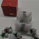 Set of 3 Christmas Lighted Gift Boxes with Plug, Indoor Outdoor Christmas Decorations with 60 LED Warm White Mini String Lights, Present Boxes with Silver Tinsel for Xmas Tree Porch Decor