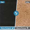 Large Cork Board | 48"x36" Felt Bulletin Board with Safe Removable Adhesive Tabs, 12-Pack Felt Wall Tiles for Home, Office, Classroom Essentials, Black