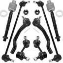 8pc Suspension Kit Front Inner Outer Tie Rod End Rear Sway Bar End Link Front Sway Bar End Link For Acura ILX 2013-2019 For Honda Civic 2012-2015 EV800906 ES800912 ES800913 K750605 K750125