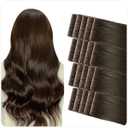 SUYYA Invisible Tape in Hair Extensions Human Hair Darkest Brown Seamless Injected Hand-Tied Pro Quality Virgin Human Hair 20PCS 40G/Pack Straight Tape Ins(14 inch #2 Darkest Brown)