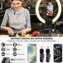 Vlogging Kit for iPhone/Android, 10 Ring Light with Stand, 74 Tripod for iPhone with Light, Microphone, YouTube Starter Kit for TikTok Content Creator