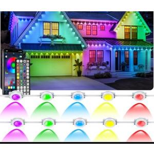 Permanent Outdoor Lights,100FT RGB Eave Light, Smart LED with App/Remote Control for Outdoor
