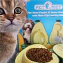 Cat Food and Water Bowl  Avocado Cat Bowl with Water Dispenser Pet Bowl& Small Dogs, Non-Spill, Anti-Choke, Eco-Friendly Dog Feeding Bowl Water Fountain 3-in-1 (Green&Yellow)