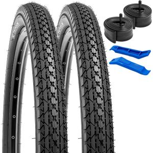 YUNSCM 2-PCS 26" Road Bike Tires 26x1.95/50-559 and 26" Bike Tubes Schrader Valve Compatible with 26x1.90 26 x 1.95 26x2.0 Bike Bicycle Tires and Tubes (Y-686)