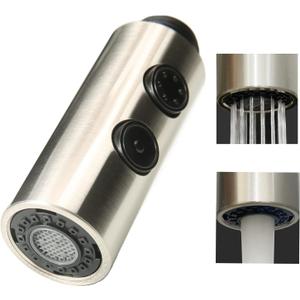 Kitchen Sink Faucet Sprayer Head, 2 Functions Sprayer Attachment for Faucet,Pull Down Faucet Head Replacement Part, G 1/2 Pull Out Spray Head for Kitchen Faucet Tap Sprayer Spout (Brushed Nickel)