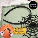 4 x Needzo Halloween 2025 Spiderweb Fascinator Headband, Costume and Party Accessories, 6 Inches Tall x 5.62 Inches Wide