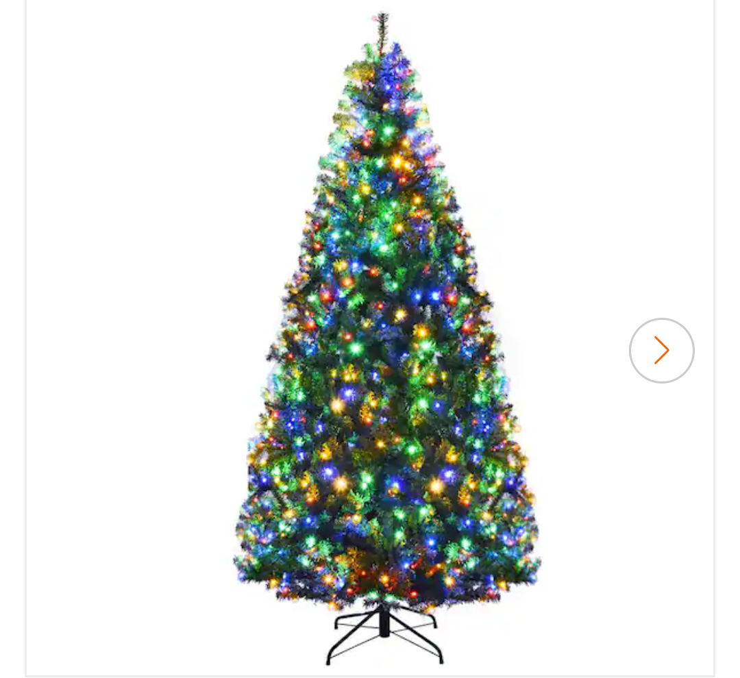 7 ft. Pre-Lit Artificial Christmas Tree with 500 LED Lights
