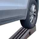 MaxxHaul 50515 6.25" Lift Car Ramps, 2-Pack 13,000lb GVW, Deep Grooved Surface for Stable Tire Placement, Heavy-Duty, Black