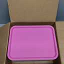 Mumufy 24 Pcs Plastic Fast Food Trays Bulk Colorful Restaurant Serving Trays Cafeteria Rectangular Plastic Serving Platter Grill for Kitchen Restaurant Coffee (Retro Color)