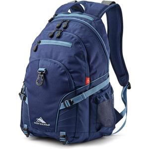 High Sierra Loop Backpack, Travel, or Work Bookbag with tablet sleeve, One Size, True Navy/Graphite Blue