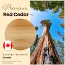 Sauna Thermometer and Hygrometer 2-in-1 Handcrafted from Canadian Red Cedar Wood - Analog Temperature & Humidity Gauge Fahrenheit & Celsius Premium Glass Dial Luxury Sauna Accessories