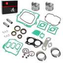 Piston & Ring Gasket Seal Rebuild Kit STD Compatible with EZGO Fuji Robin 295cc EH29C 4 Cycle Gas Golf Cart MCI Engine 1991-2008 OEM 26607-G01 26608-G01