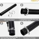 (2-Pack) 2 1/4" ID Gasoline Fuel Filler Neck Hose with 4 Clamps - 15 7/8" Length Gas Tank Hose Replacement (Straight, 2.25" ID)