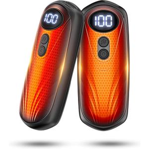 Hand Warmers Rechargerable 2 Pack - 6000mAh Electric AI Handwarmers with LED Display, 5-Level, 2 in 1 Portable Heater, Warm Gifts for Women/Men/Golf/Camping/Hunting/Travel/Outdoor/Indoor