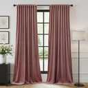 StangH Velvet Curtains for Living Room 90 inches Long Dusty Rose Pink Curtains, Luxury Privacy Thermal Insulated Window Panels for Bedroom/Office/Kids, W52 x L90, 2 Panels