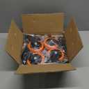 4" Caster Wheels, Casters Set of 4 Heavy Duty - Orange Polyurethane Castors, Top Plate Swivel Wheels, 4-Pack Industrial Casters with Brake, Locking Caster for Furniture and Workbench