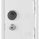 Younion Money Safe and Cash Lock Box, Mini Size Security Safe Box for Money Jewelry and valuables, 4.6"x 4.2"x 6.9" White
