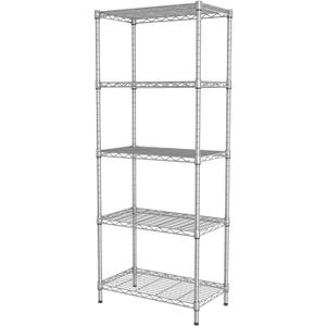 SINGAYE Shelf Wire Shelving Adjustable Storage Shelves Rack Standing Units for Kitchen Closet Laundry Bathroom Organizers Metal Pantry Narrow Mesh Gaps 12" D x 22" W x 59" H Silver