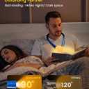 Glocusent Upgraded LED Neck Reading Light, Book Light for Reading in Bed, 30-min Timer, 3 Colors & 3 Brightness Adjustable, Rechargeable & Long Lasting, Perfect for Reading, Knitting