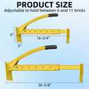 Adjustable Heavy Duty Brick Tongs for Lifting 6-10 Bricks, Rubber Grip Handles, Masonry Tools for Brick Cutter & Paver Splitter Projects