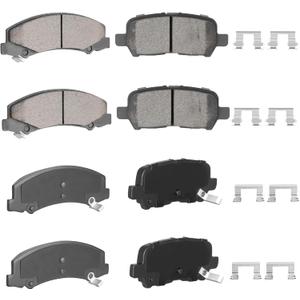8PCS Rear Semi-Metal Front Ceramic Brake Pads Kit Fit for Chevy Impala 4-Door 3.5L/3.9L 2011,for Chevy Impala 4-Door 3.6L 2012 2013,for Chevy Impala Limited 4-Door 3.6L 2014 2015 2016