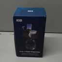 KDD 4 in 1 Desk Cup Holder - Clamp on Under Desk Headphone Hanger - Rotating Headphone Holder Detachable Pen Cup Holder Desktop Storage for Cup, Phone and Pen (Black)