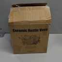 Quoowiit Ceramic Rustic Farmhouse Vase, White Distressed Flower Vase for Home Decor, Boho Decorative Vases for Centerpiece Table Decorations, Vases for Living Room Kitchen Entryway Mantle Shelf Decor