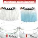 Mop Head Replacement, 3 Pack Spin Mop Refill Replace Head Compatible O Cedar Easywring 1-Tank System, Great Cleaning Power, Microfiber, Helper Housework, Machine Washable Easy-to-Replace, White