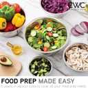 COOK WITH COLOR Stainless Steel Mixing Bowls Set - Nesting Bowls, 6 Pieces, Silver
