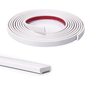 Art3d 10 Ft Peel and Stick Flexible Vinyl Molding Trim for Wall Tile Edges, Kitchen backsplash, Mirrior Frame in White