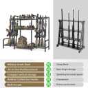 Gun Rack,Portable Rifle Rack Stand, Heavy Duty Steel Indoor Outdoor Gun Racks, Folding Gun Rack Stand for Shooting Hunting Range