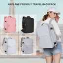 coowoz Travel Backpack For Women Men Airline Approved,Carry On Backpack,Large Hiking Backpack Waterproof Outdoor Sports Rucksack Casual Daypack Fit 15.6 Inch Laptop Backpack Grey College Backpack