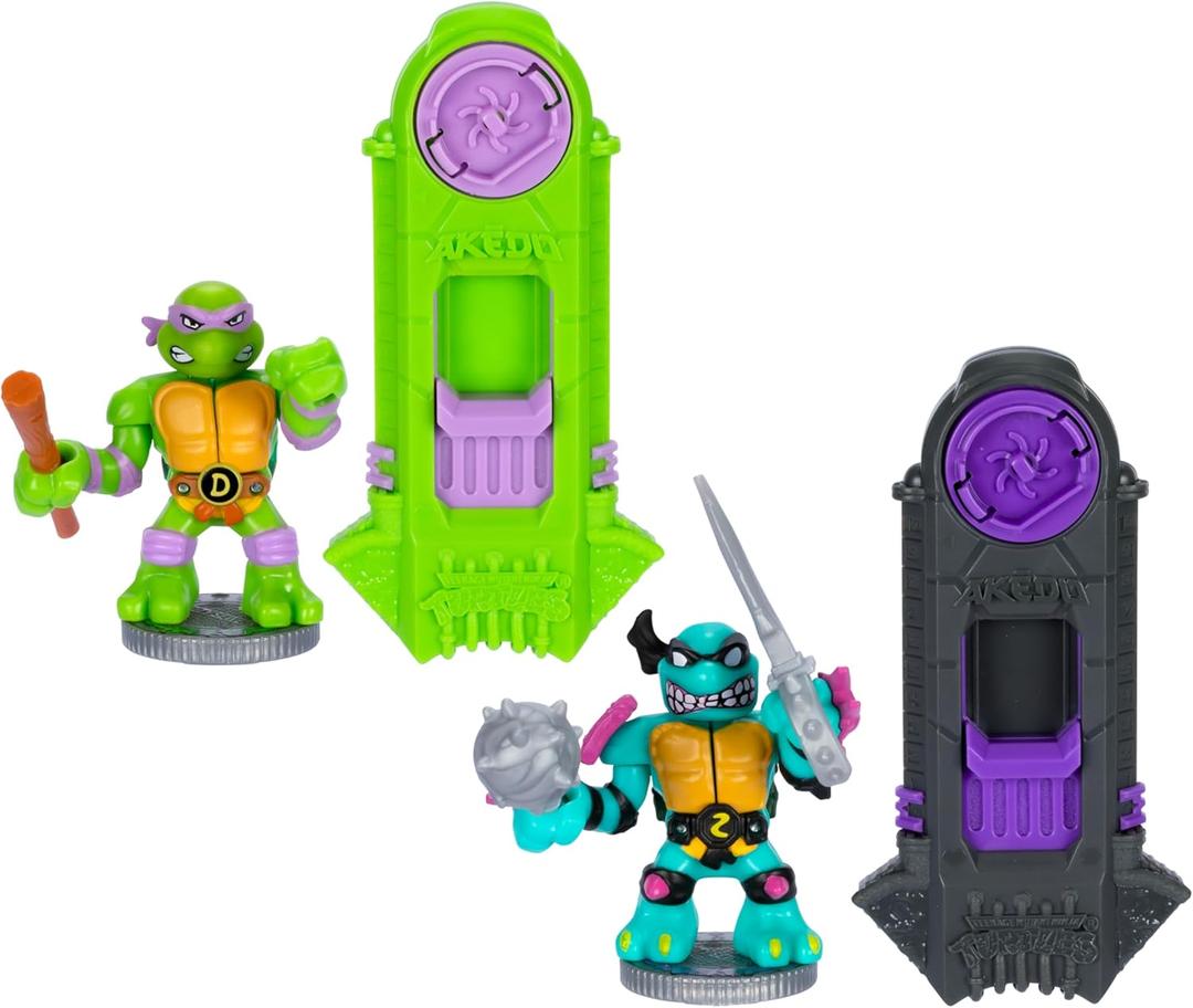 Legends of Akedo Teenage Mutant Ninja Turtles - Versus Pack Donnie Versus Slash, Includes 2 Mini Battling Figures as Well as 2 Exclusive Battle Controllers, Ready, Fight, Split Strike
