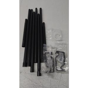 2 Pack Black Curtain Rods for Windows 28 to 48 inch, 5/8 inch Small Cafe Window Curtain Rods, Short Drapery Rod for Bedroom Kitchen (Size30-50 Inch, Matte Black)