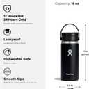 Hydro Flask Flex Sip Coffee Tumbler Insulated Stainless Steel, Non Spill, Leak Proof Travel Coffee Cup 16 Oz Cascade Blue