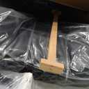 YOUNIKE Wood Frame Black Dining Chair, Faux Leather, Single Pack
