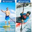 4 Piece SUP Paddle Kayak Telescoping Stand-up Paddleboard Paddles, Adjustable Lightweight Aluminium Shaft 67"- 83"
