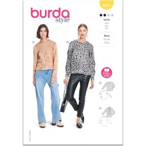 Burda Style X05878BURDA Misses' Pull-on Blouse Sewing Pattern Packet, Design Code B5878, Sizes 8-18 (34-44)