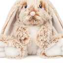 Bunny Microwavable & Weighted Stuffed Animals - 1.5 Lbs Unscented Heating Pad for Period Cramps Pain Relief and Anxiety, Cute Bunny Plush Toys Gifts for Women Girls Adults and Kids by Happy Fuel