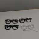 4 Pack Oprah Style Reading Glasses for Women Men Blue Light Blocking Computer Square Metal Spring Readers (Black, Transparent, Grey Tortoiseshell, Yellow Tortoiseshell) +1.25