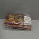 Tenceur 48 Pcs Fall Gift Bags Bulk Kraft Paper Orange Gift Bags Maple Leaf Elements Goody Candy Treat Pouches with Handles for Thanksgiving Autumn Wedding Birthday Party Favors