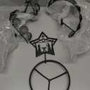 Cinnvoice Metal Christmas Card Holder 19.6" Spiral Xmas Tree Card Photo Picture Holder Stand with Nativity Star Topper Tabletop Display Decorative for Christmas Holiday Decor(Black,Elegant Style)