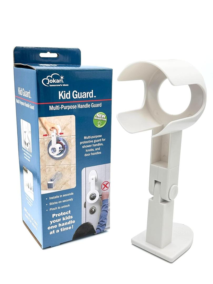 Jokari Child Safety Guard Multi-Use Lock for Sink, Shower, and Door Knobs Prevents Hot Water Burns and Unsupervised Access Easy Install Childproof Protection for Home Safety