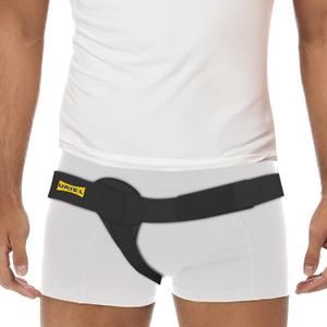 URIEL Right Side Hernia Belts for Men - Inguinal Hernia Belt for Men, Pre and Post Surgery Truss, Size Medium, Black (35.3-39.5 Inches)